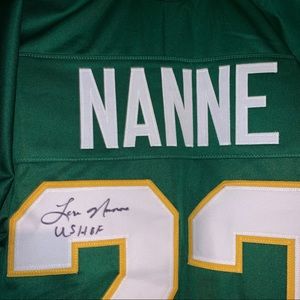 Lou Nanne, North Stars signed jersey